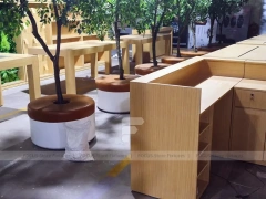 Natural Wood Phone Consultation Counter