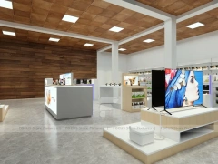 Natural Wood White Mobile Phone Experience Store