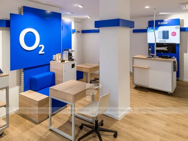 O2 Blue White Mobile Phone Retail Store
