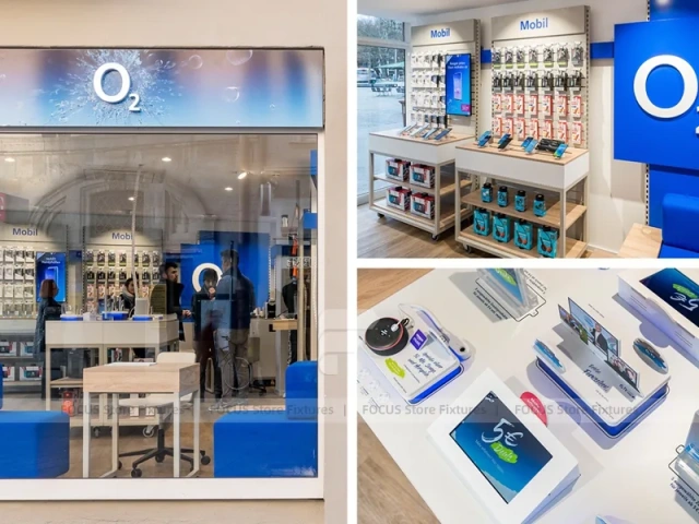 O2 Blue White Mobile Phone Retail Store