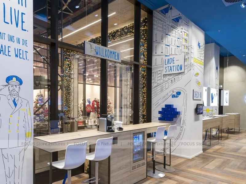O2 Blue White Mobile Phone Retail Store