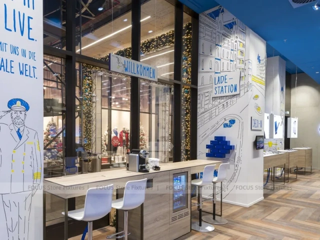 O2 Blue White Mobile Phone Retail Store