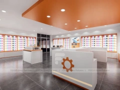 Orange White Phone Service Store Interior