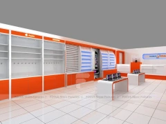 Orange White Phone Shop Wall Fixture