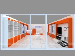 Orange White Phone Shop Wall Fixture