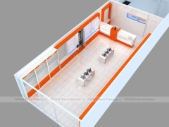 Orange White Phone Shop Wall Fixture