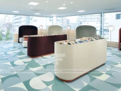 Pastel Curved Mobile Phone Store Interior