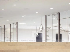 Pastel Curved Mobile Phone Store Interior