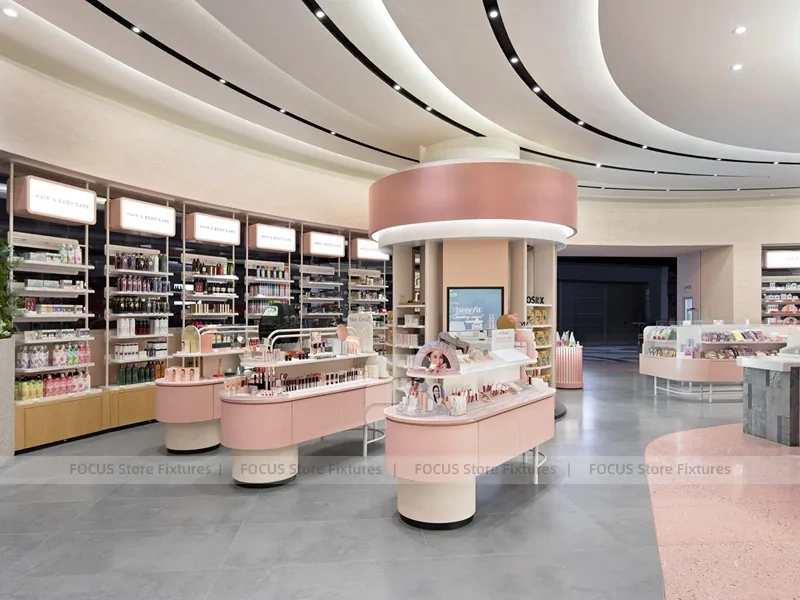 Pink Arched Beauty Lounge Retail Display
