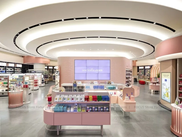 Pink Arched Beauty Lounge Retail Display