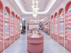 Pink Arched Cosmetics Boutique Interior