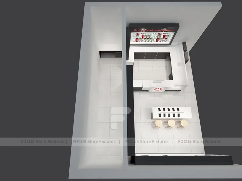 Point Service Mobiles White Store Interior