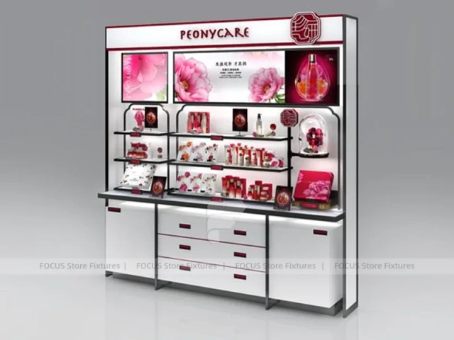 Ponycare White Pink Cosmetics Kiosk Set