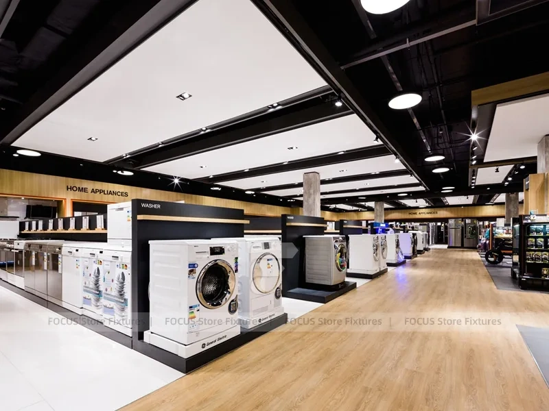 Premium White Electronics Store Interior