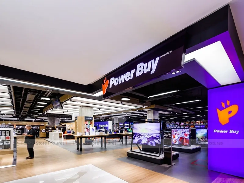 Premium White Electronics Store Interior