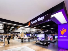 Premium White Electronics Store Interior