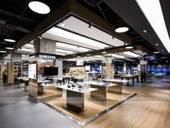 Premium White Electronics Store Interior