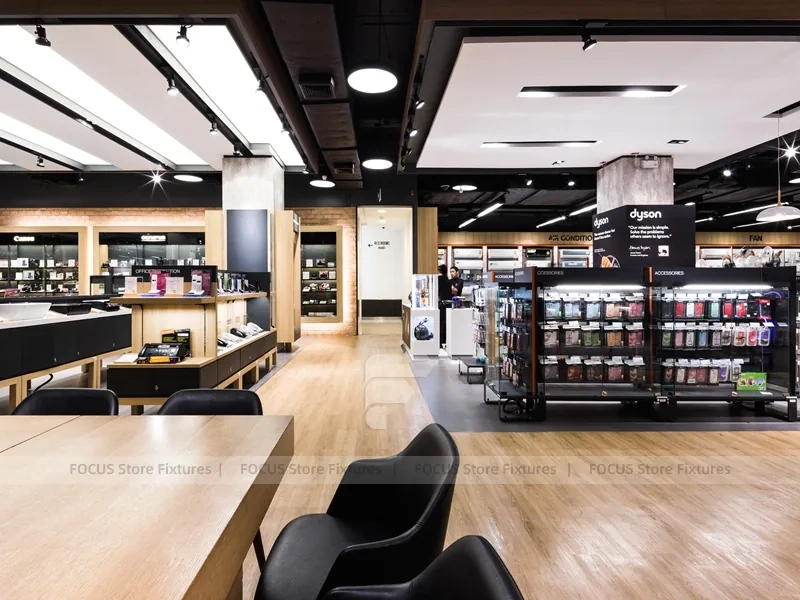 Premium White Electronics Store Interior