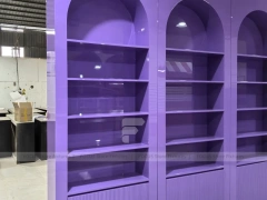 Purple Arched Cosmetics Wall Shelving