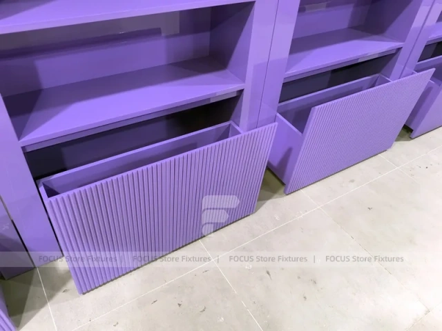 Purple Arched Cosmetics Wall Shelving