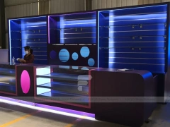 Purple Blue LED Phone Accessories Wall Display