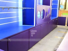 Purple Blue LED Phone Accessories Wall Display