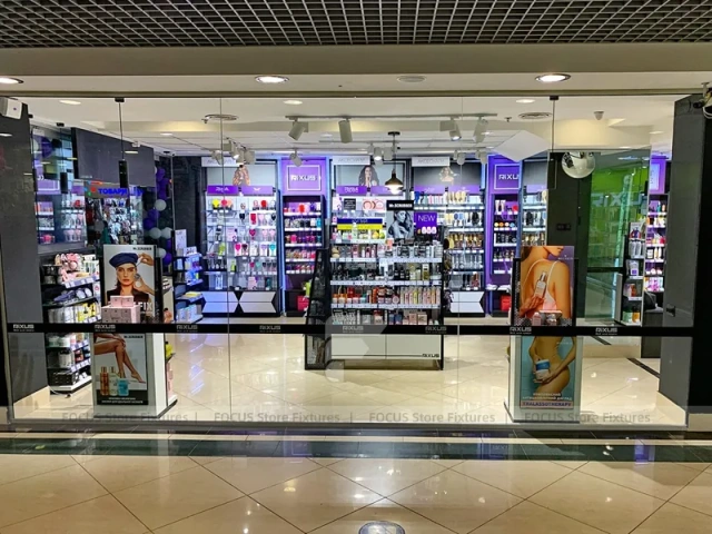 Purple Cosmetics Mall Store Interior