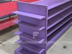 Purple Double Sided Gondola Shelving Fixture
