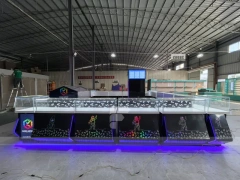 Purple LED Glass Mobile Phone Kiosk Counter