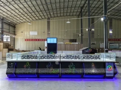 Purple LED Glass Mobile Phone Kiosk Counter