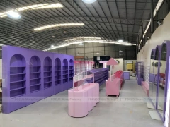 Purple Pink Beauty Store Fixture Layout