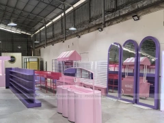 Purple Pink Beauty Store Fixture Layout