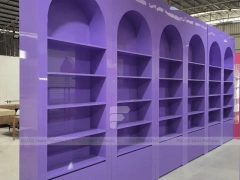 Purple Rounded Gondola Display Fixture