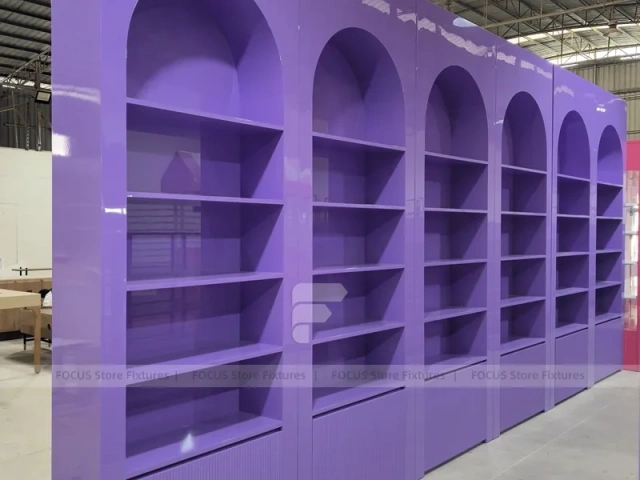 Purple Rounded Gondola Display Fixture