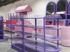 Purple Rounded Gondola Display Fixture