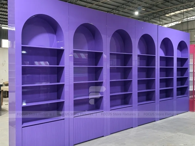 Purple Rounded Gondola Display Fixture