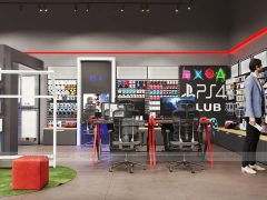 Red Black Mobile Phone Store Interior