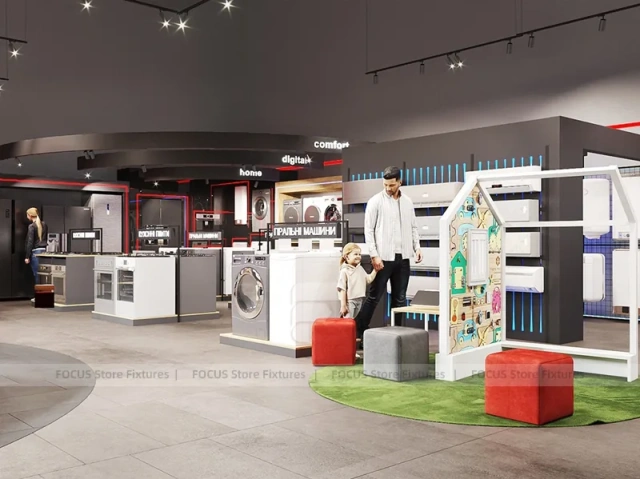 Red Black Mobile Phone Store Interior