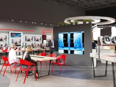 Red Black Mobile Phone Store Interior