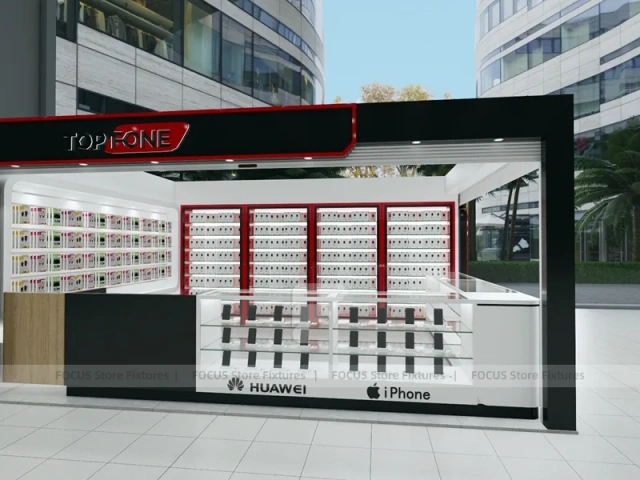 Red Black Mobile Phone Storefront Display