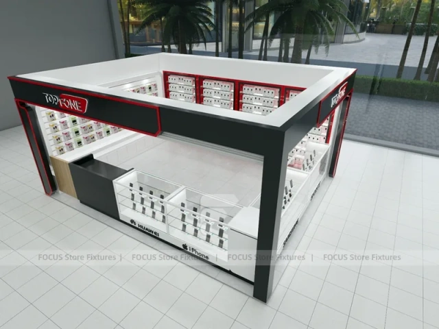 Red Black Mobile Phone Storefront Display
