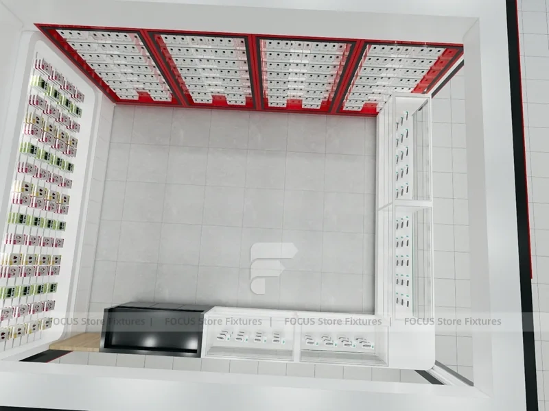 Red Black Mobile Phone Storefront Display