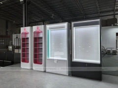 Red Black Phone Display Cabinet Set Standalone