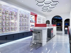Red Black Phone Service Counter Store