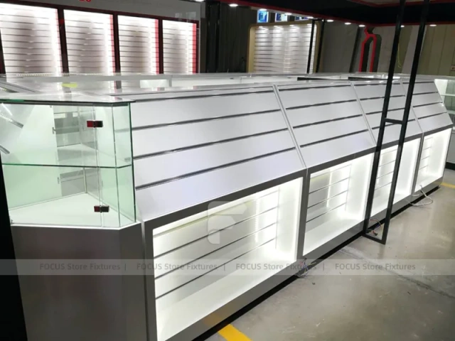 Red Black Samsung Mobile Storefront Fixture
