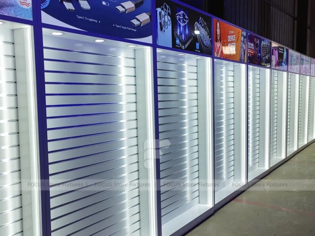 Red Blue Device Fixer Backlit Wall Display