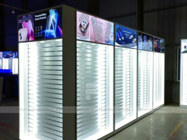 Red Blue Device Fixer Backlit Wall Display
