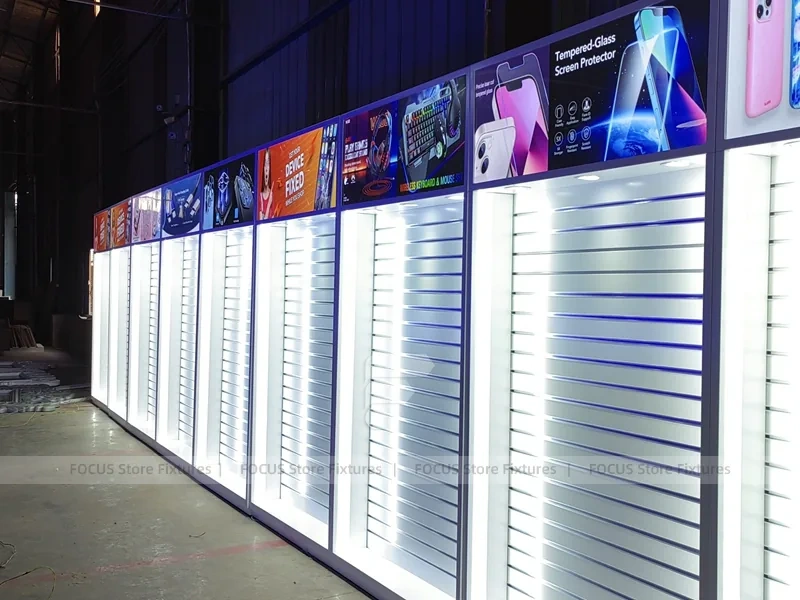 Red Blue Device Fixer Backlit Wall Display