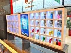 Red Blue Mobile Accessories Wall Store