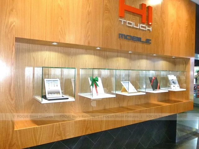 Red Blue Mobile Accessories Wall Store